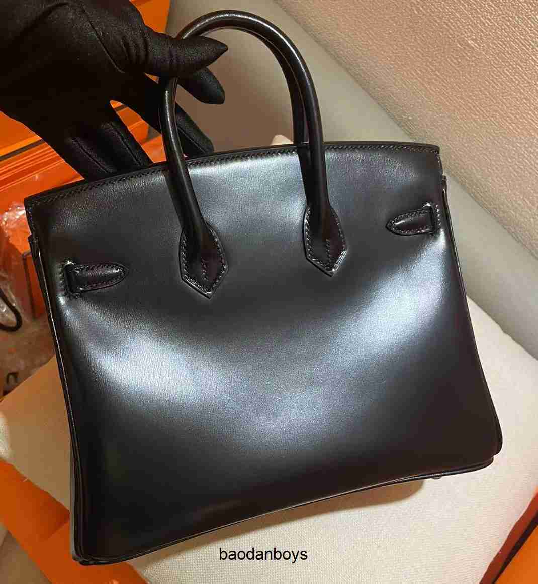 Designer Bag 25 30cm so black box leather totes handbag bag women fashion purse fully handmade quality box Leather black hardware fast delivery hbag