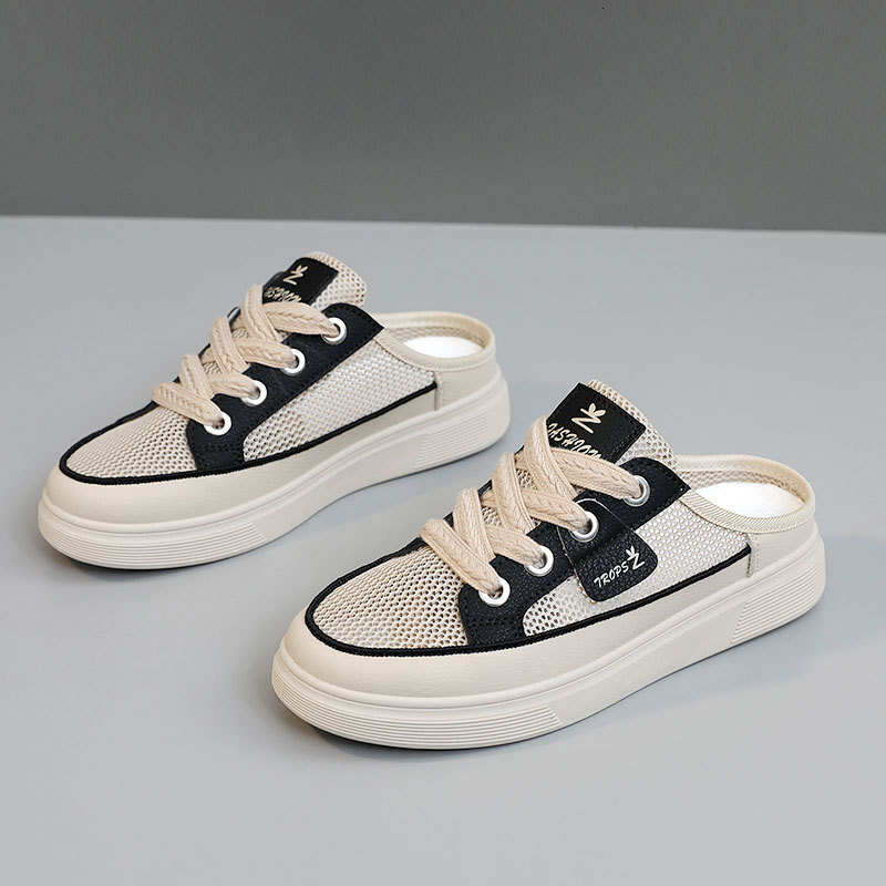 Ddmysports YQ Color Blocked Trendy Women In Spring Summer Versatile And Fashionable For Students Flat Bottomed Casual Mesh Shoes Sports OUTDOOR