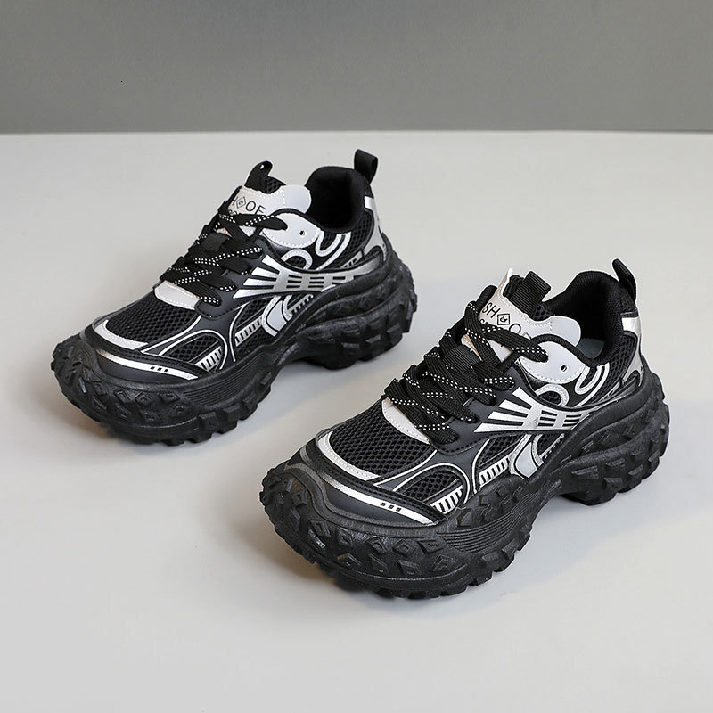 Ddmysports BN New Summer Dad Women S Korean Version Height Increasing Trend Thick Soled Mesh Shoes Breathable OUTDOOR