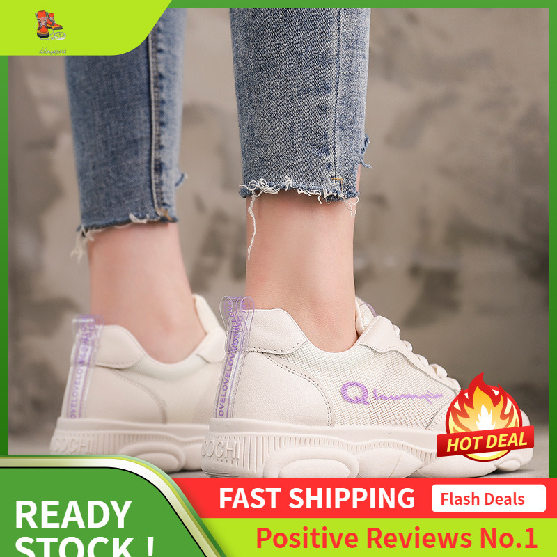 Ddmysports New Sports Teddy Bear Korean Version Versatile Board Breathable Mesh White Shoes Women S Thick Sole OUTDOOR