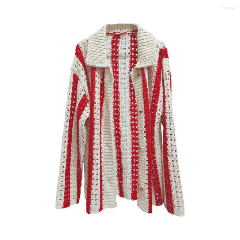 Men's Splice Contrast Knitted Cardigan Sweater Versatile Spring Autumn Streetwear Coats