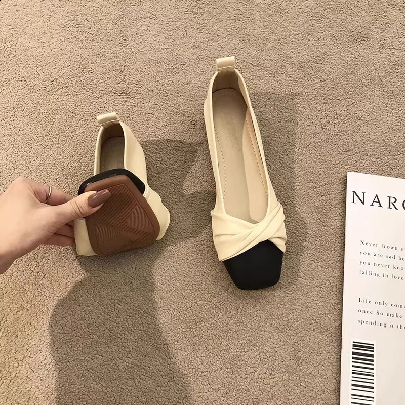 Shoes Woman Female Footwear Modis Shallow Mouth Dress Boat Summer Comfortable Cute Mary Janes Flat Grandma Shoe 240826