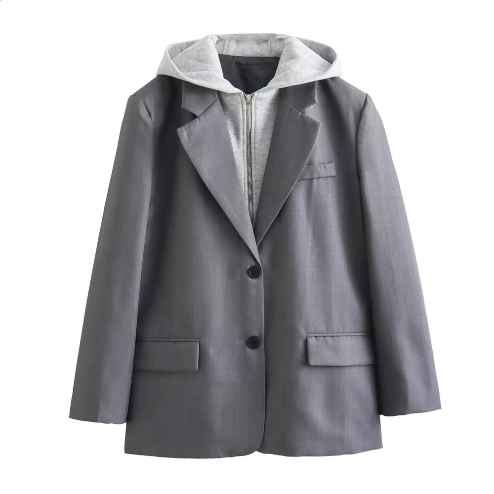 UNIZERA Winter Product Womens Fashion Leisure Versatile Hoodie Splicing Set Coat 240827