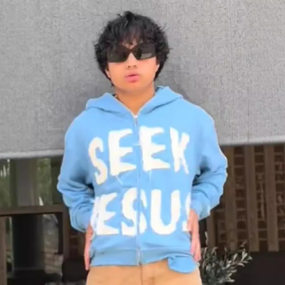 Y2k Long Sleeved Pullover Hoodie Sweatshirt Dark High Street Oversized Streetwear HipHop Punk Print Pattern Top Clothing Jacket 240827