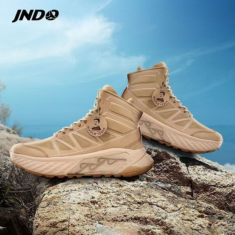 Designer Running Shoes For Men Women JNDO High Top Nikola Tesla Valve Waterproof Hiking Sneakers Desert Olive Triple Black Outdoor Sports Mens Trainer