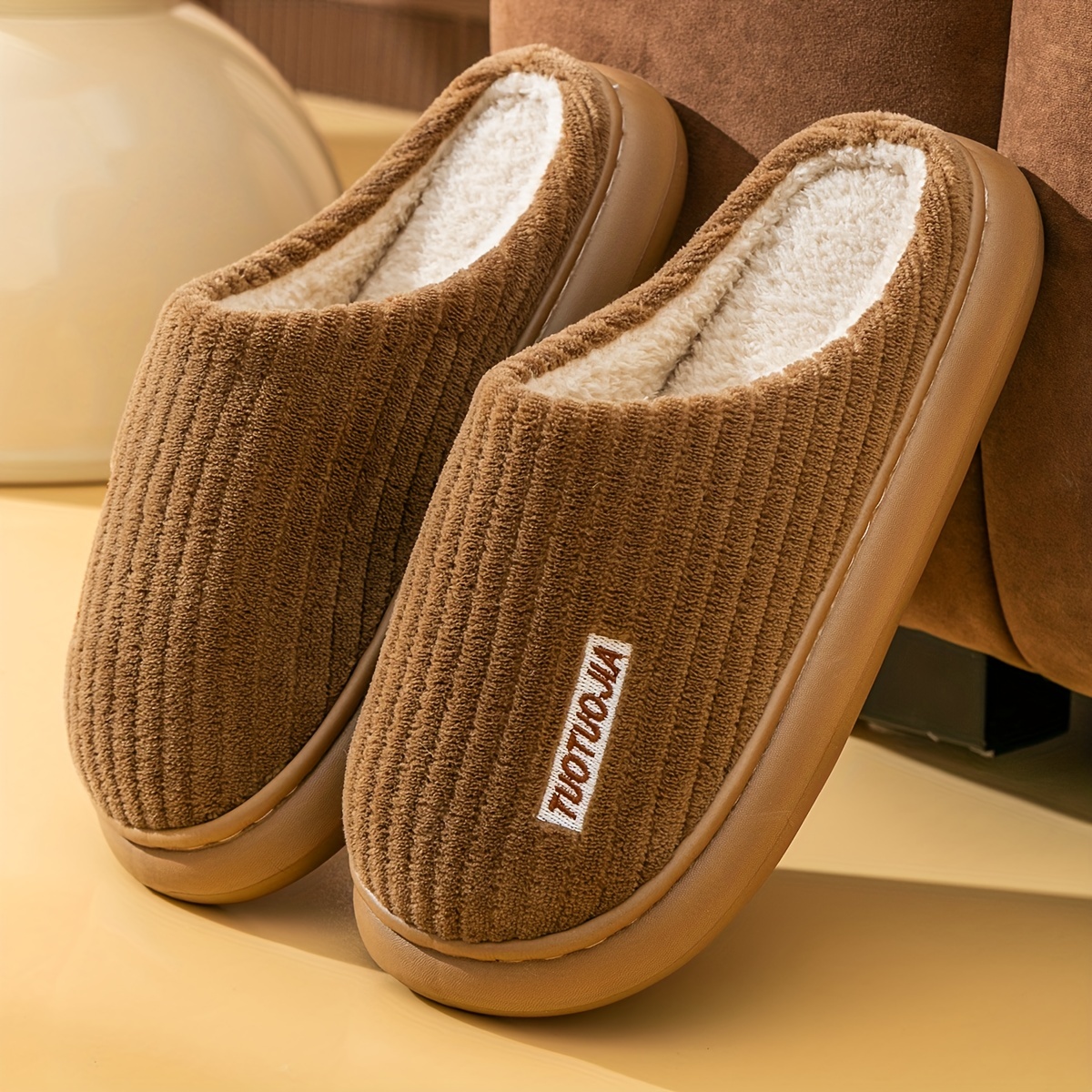 CozySoft Slippers - Warm, Non-Slip, Soft, Fluffy, Slip-On Round Toe Shoes for Indoor Comfort - Plush, Cozy, and Relaxing Footwear for Home