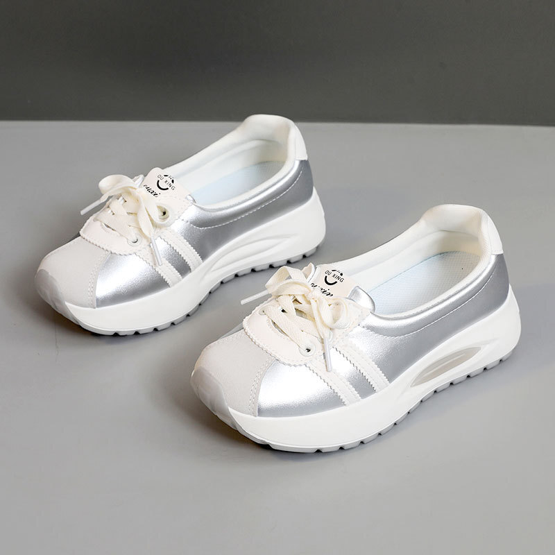 Ddmysports Q Little White Trendy Spring And Summer Versatile Women S Student Casual Breathable Eight Increasing Sports Shoes OUTDOOR