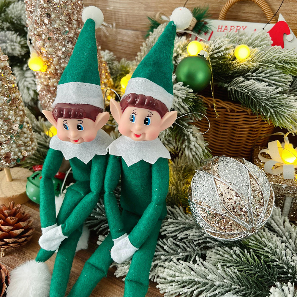 2024 New Cute Elf Doll Christmas Tree Ornament Car Interior Bed Home Accessories