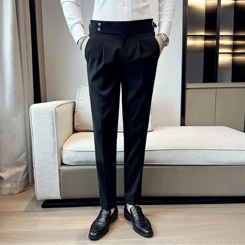 Spring/Summer British Naples Mens Tight Pants Casual Pants 240828