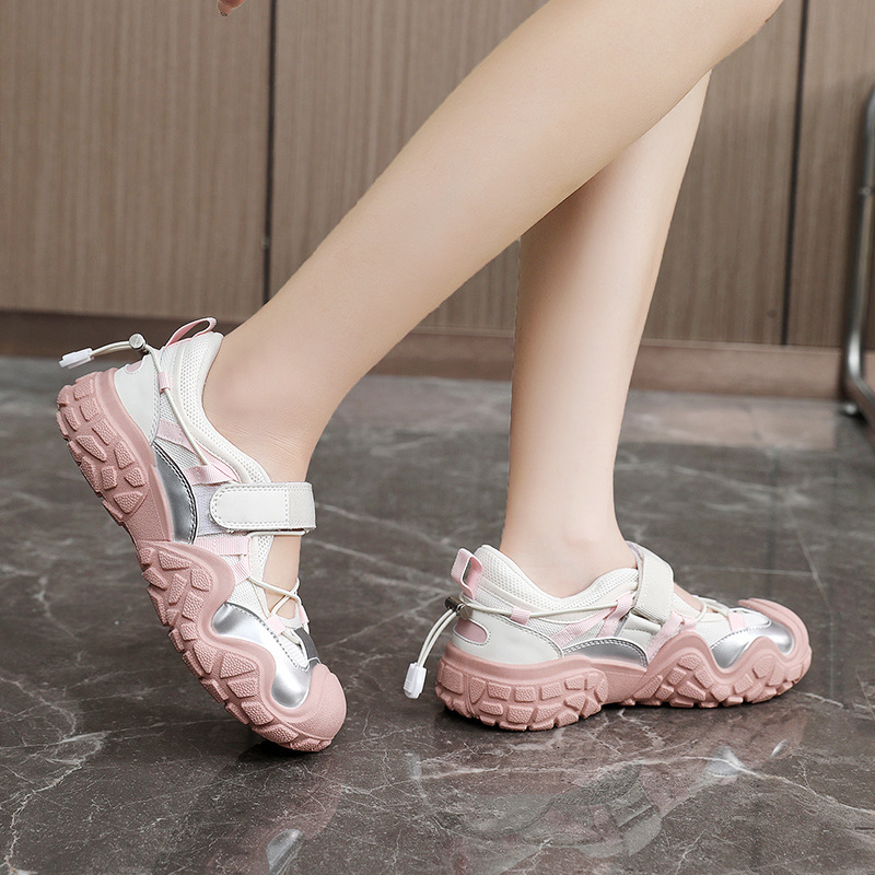 Ddmysports BR New Women S Summer Ollow Mesh Elevated Trendy Breathable Casual Sports Shoes OUTDOOR
