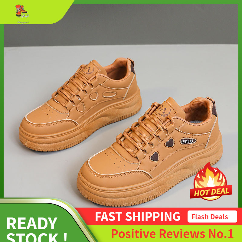 Ddmysports S White Women S New Autumn Thick Sole Height Increasing Sports And Leisure Breathable Versatile Board Shoes OUTDOOR