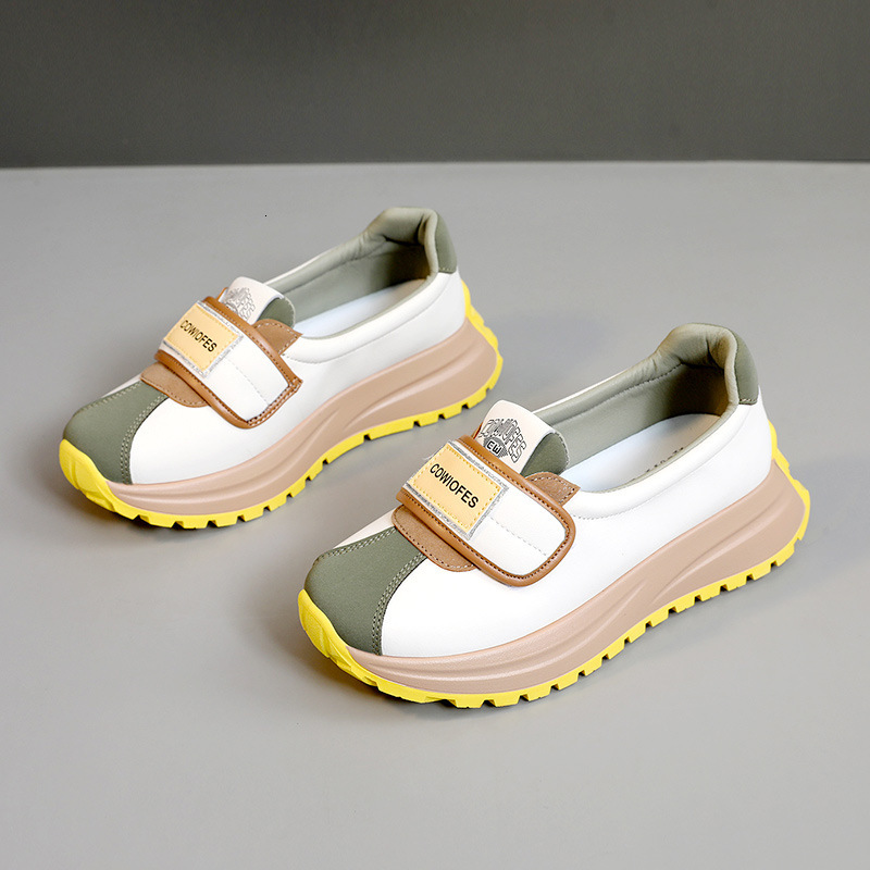 Ddmysports BR New Spring And Summer White Breathable Thick Soled Sports Casual Women S Shoes Height Increasing Round Toe OUTDOOR