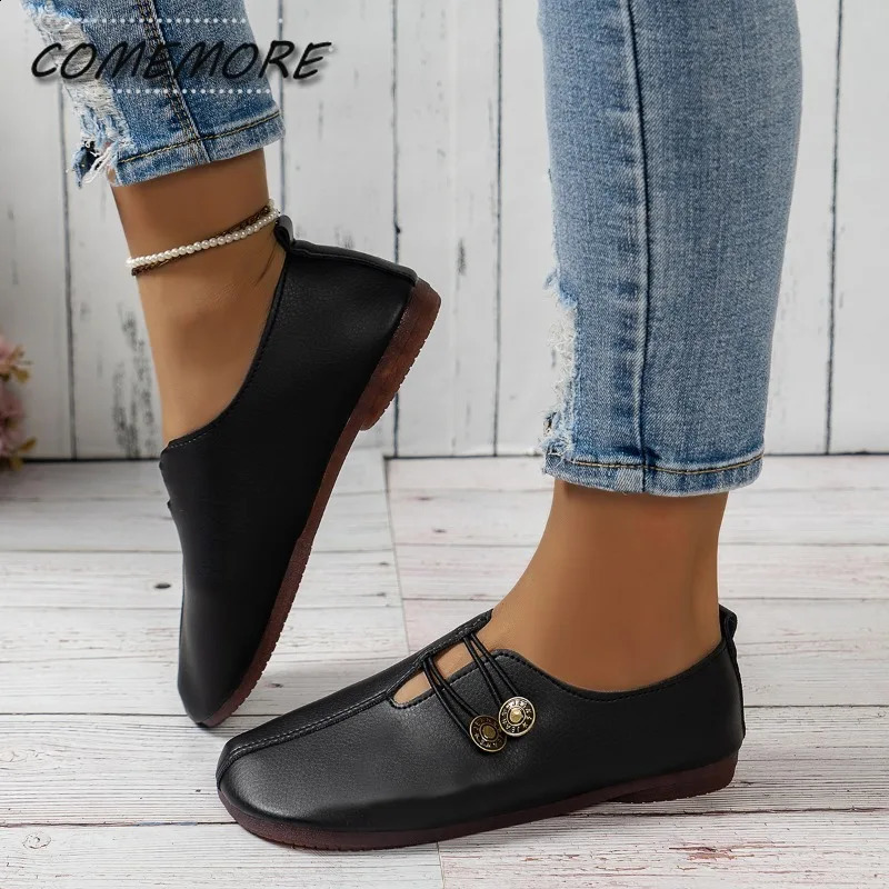Womens Apartment Spring and Summer Casual Shoes Sports Shoes Trend Fashion Round Head Lace Comfortable Anti slip Large Size 43 240827