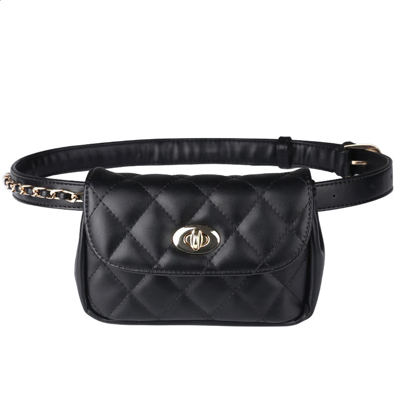 Mihaivina Fashion Leather Waist Fanny Chest Womens Plain Ribbon Bag 240828 ccac