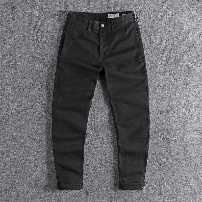 Spring and summer American retro heavyduty womens cargo pants mens pure cotton washed ultrathin straight tapered casual 240827