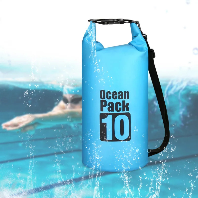 500D Waterproof Swimming Bag Dry Sack 2510152030L Waterproof Floating Dry Gear Bags For Boating Fishing Rafting Swimming 240828