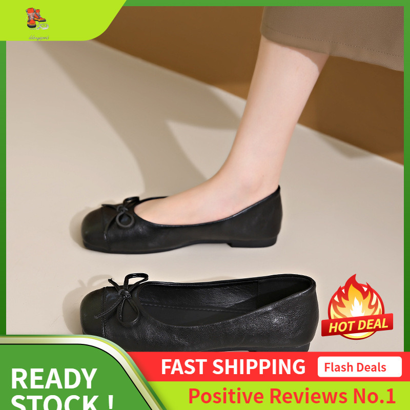 Ddmysports M New Summer And Autumn Solid Color Thinning Sole Single Shoe Commuting Leather Shoes Wear Resistant Casual Fashion OUTDOOR