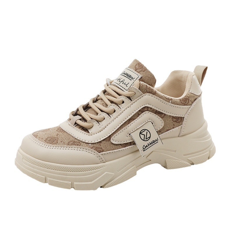 Ddmysports W New White Women S Summer Sports Breathable Board Versatile Thick Sole Height Increasing Mesh Shoes OUTDOOR
