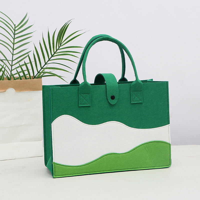 2024s New tote bag corporate gift bag employees enter the business with hand gift matching color felt bag
