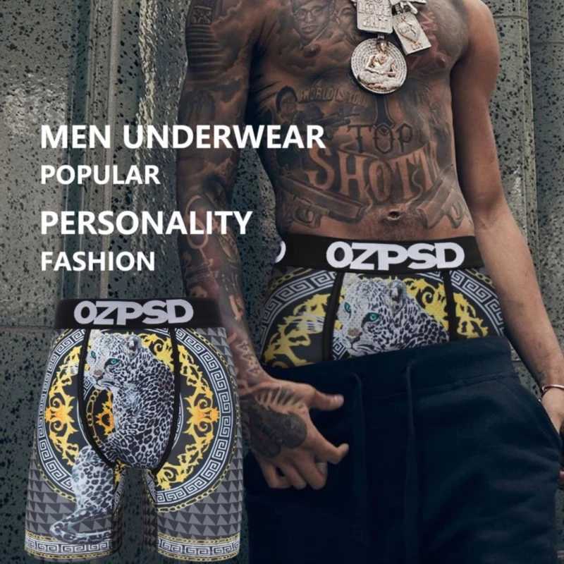 Underpants Sexy Summer Men Underwear Boxers Male Lingerie Plus Size Printed Man Panties Underpants Male Breathable Men Boxers Trunks Y2408284T0C