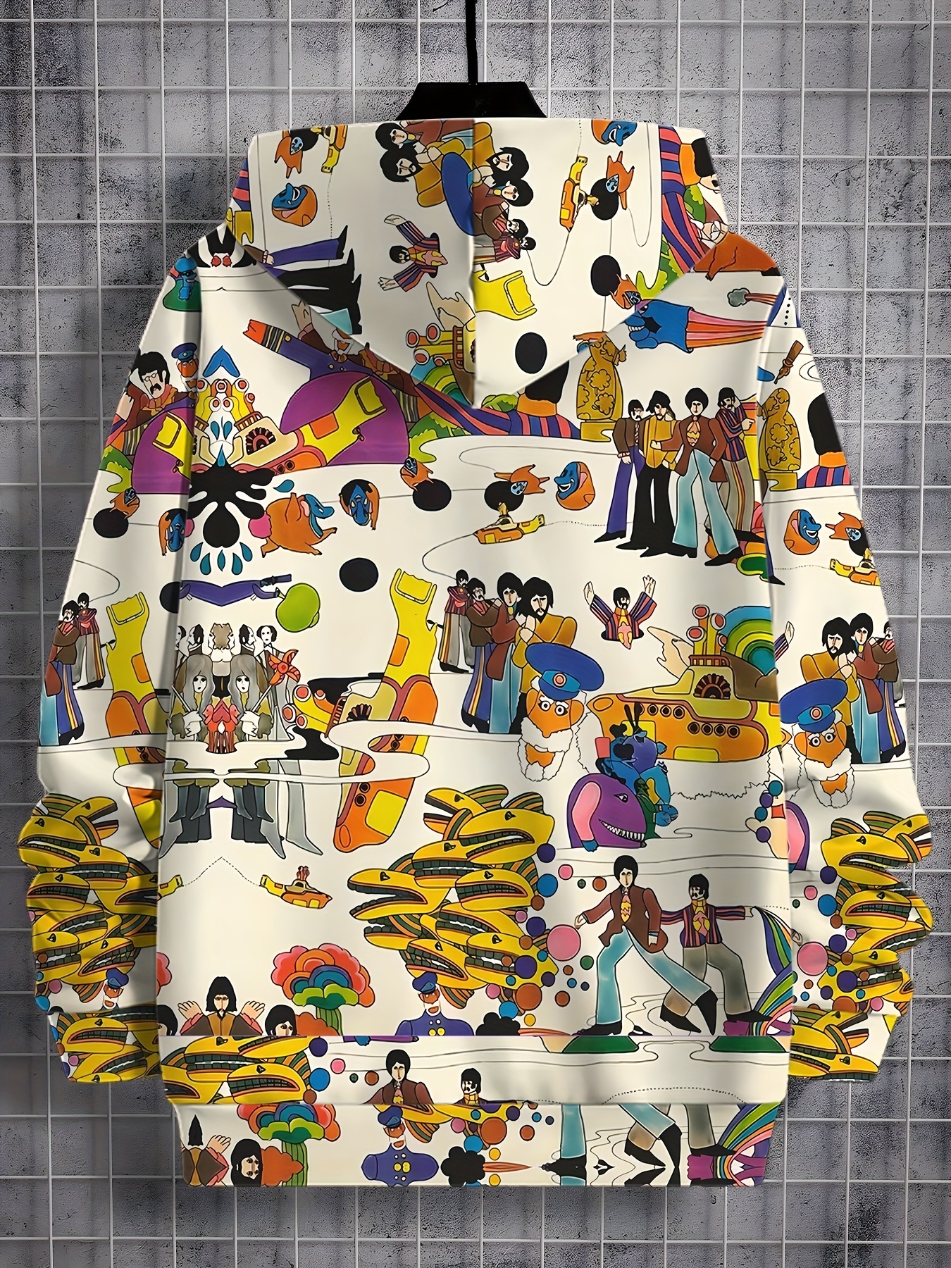 Men's Casual Pullover Hoodie With Random Graphic Print, 3D Embroidery, Soft Polyester Fabric, Perfect For Outdoor And Sports