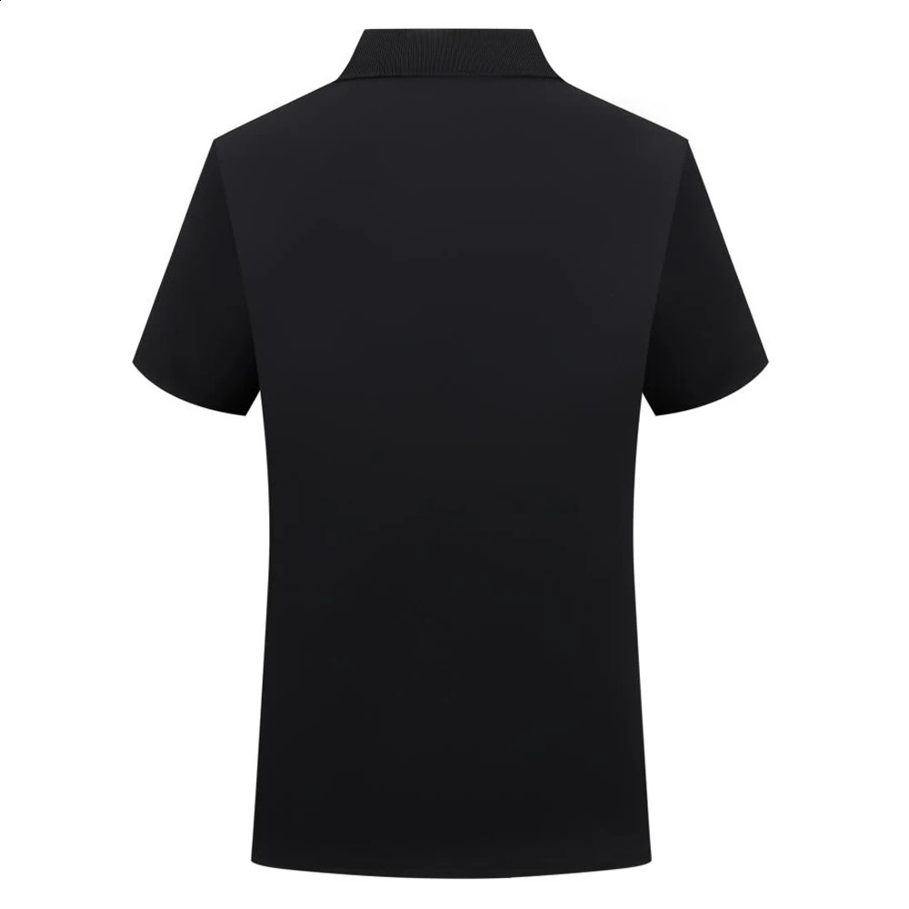 Mens breathable formal collar Tshirt bulk wholesale pure white uniform mens polo shirt casual Camisa Para Hombre 240828