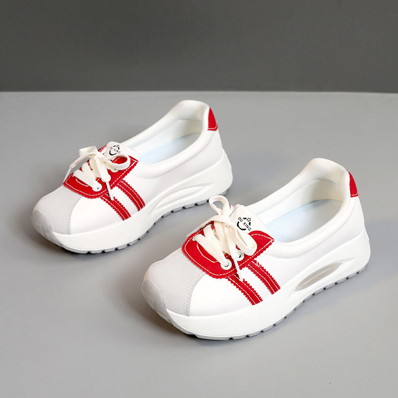Ddmysports Q Little White Trendy Spring And Summer Versatile Women S Student Casual Breathable Eight Increasing Sports Shoes OUTDOOR