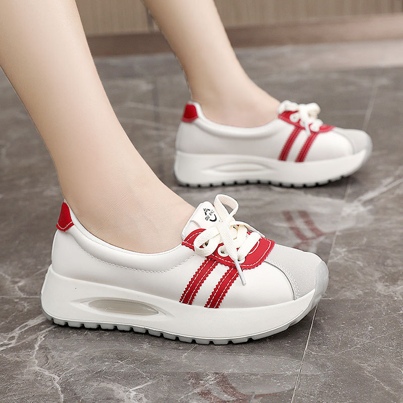 Ddmysports Q Little White Trendy Spring And Summer Versatile Women S Student Casual Breathable Eight Increasing Sports Shoes OUTDOOR
