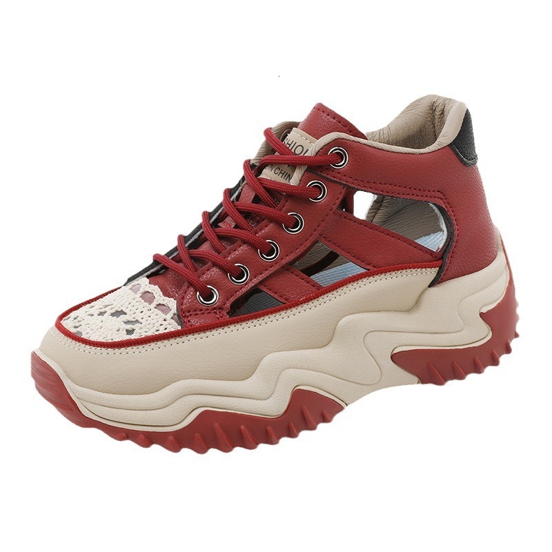 Ddmysports Z New White Hollow Breathable Summer Thick Sole Height Increasing Casual Board Shoes Women S Sports OUTDOOR
