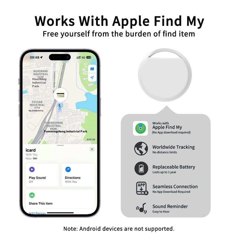 My Find AirTag for Apple Device Bluetooth Pet Tracking Intelligent Anti Loss Locator