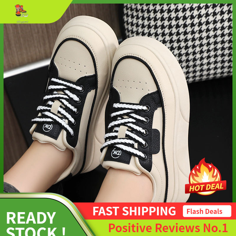 Ddmysports XQW New Color Blocked Women S Summer Breathable Sports Board Shoes Versatile Casual Thick Bottom Increased Wear Resistant OUTDOOR