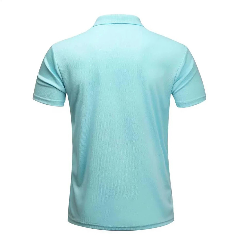Mens breathable polyester quick drying polo shirt unisex sports collar Tshirt Playeras Polos Pour Hommes 240828
