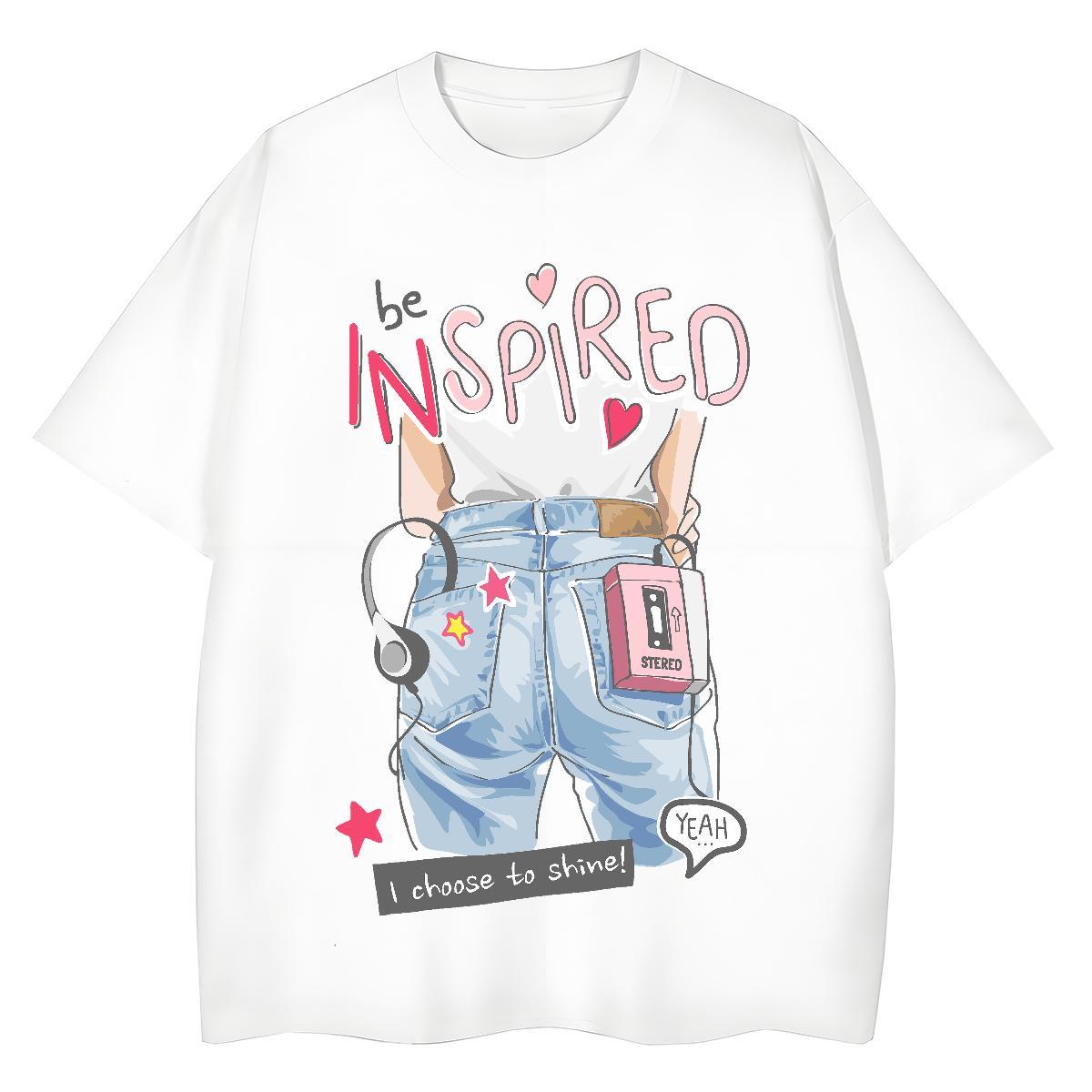 Unisex Tshirt for Man Woman 230g Cotton letter Street Wear Woman T Shirts O Neck Short Sleeves Custom Print Plus Size Tshirts