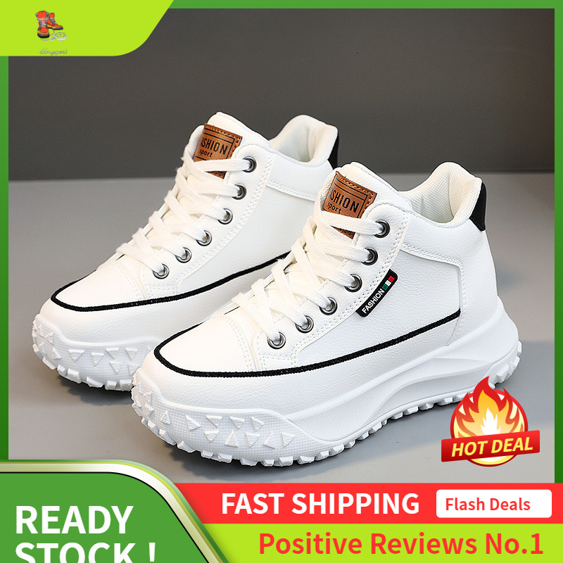 Ddmysports Y B New Simple Popular Women S Autumn Mid Elp Dad Versatile Increase Thick Sole Sports And Casual Shoes OUTDOOR