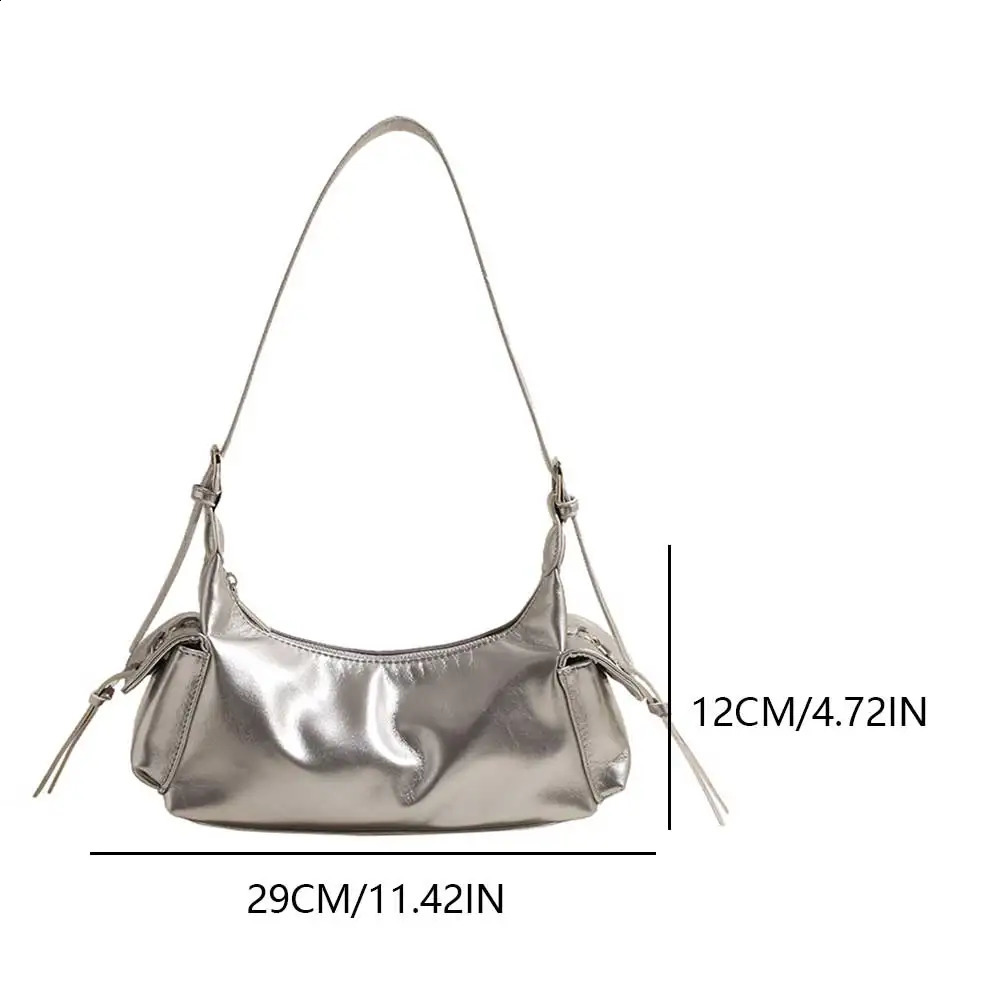 Retro PU Leather Womens Handbag High Quality Shoulder Bag Punk Style Fashion Tramp Bag Womens Y2K Fashion Underwear Bag er Bag 240828