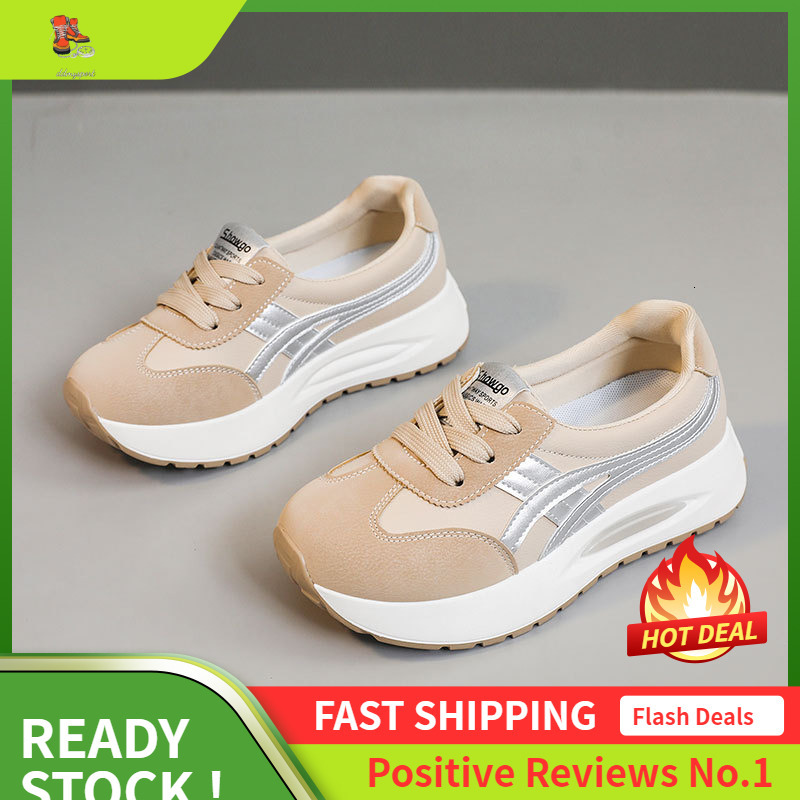 Ddmysports KT New Spring Summer Breathable Casual Height Increasing Thick Sole Splicing Sports Board Shoes Trendy Korean Version OUTDOOR