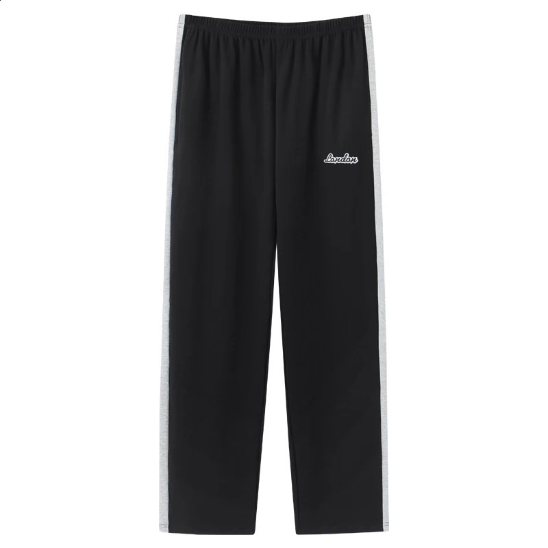 Mens pajamas summer cotton pants Japanese style simple elastic waist casual large size 5XL solid color mens pajamas 240828