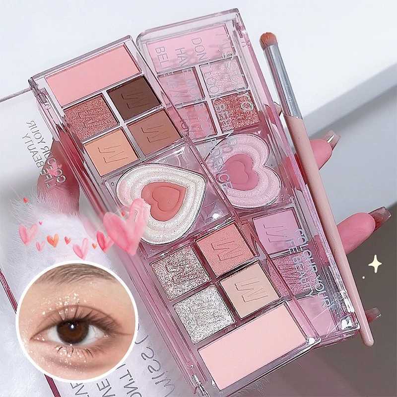 12 colors Eyeshadow Palette Pink Korean Sweet Eye Makeup Highlighter Aegyosal Multifunction Eye Shadows Sugarock Pallet CosmeticXJ240827