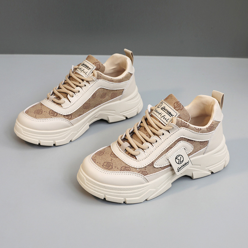 Ddmysports W New White Women S Summer Sports Breathable Board Versatile Thick Sole Height Increasing Mesh Shoes OUTDOOR