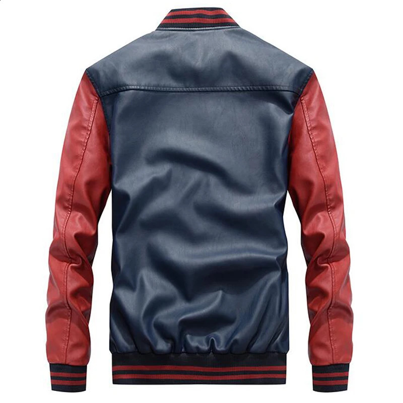Embroidered Baseball Jacket Mens Bracket Motorcycle Leather Casual Wool Thick Artificial M4XL 240827