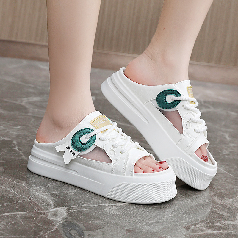 Ddmysports K New Colored Spring Summer Breathable Mesh Women S Shoes Thick Sole Increase Versatile Alf Trailer OUTDOOR