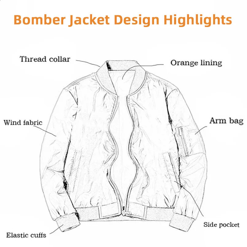 Spring bomber jacket mens and womens paddock military school team baseball windproof clothing MA1 winter 240827