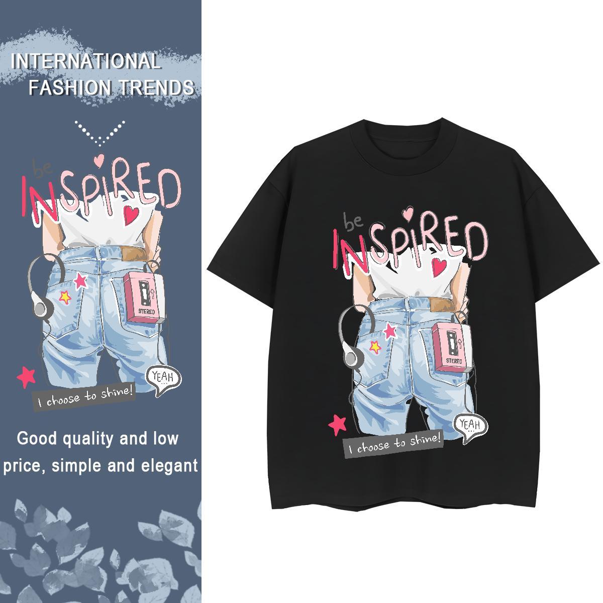 Unisex Tshirt for Man Woman 230g Cotton letter Street Wear Woman T Shirts O Neck Short Sleeves Custom Print Plus Size Tshirts