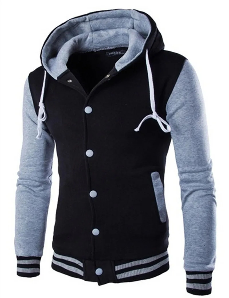 Colorful fashion hooded baseball jacket mens classic movie series casual plus size creative hiphop streetwear 240827