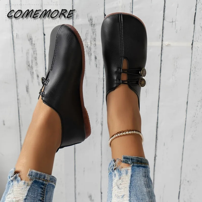 Womens Apartment Spring and Summer Casual Shoes Sports Shoes Trend Fashion Round Head Lace Comfortable Anti slip Large Size 43 240827