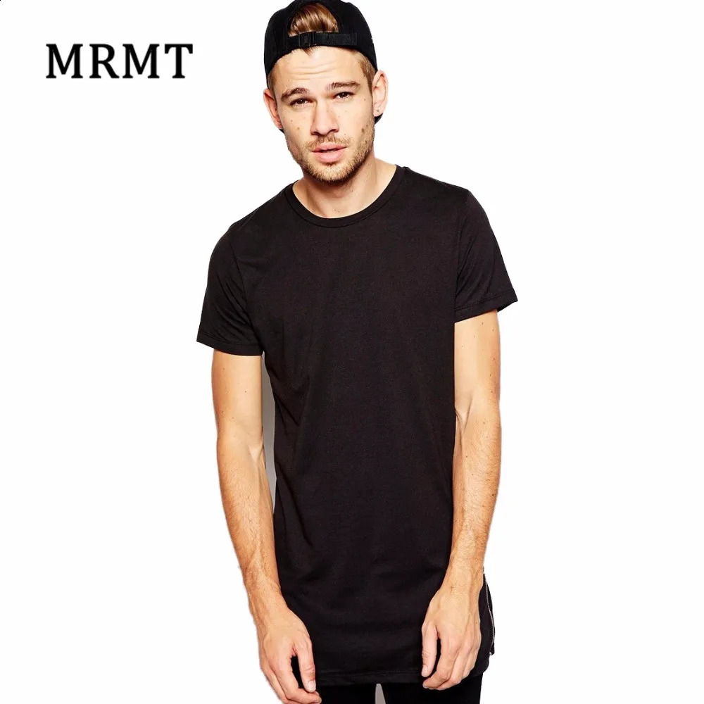 2024 MRMT Clothing Mens Long T Shirt Hip Hop Longline TShirt For Male Tshirt Zipper Man Leisure Shirts 240823