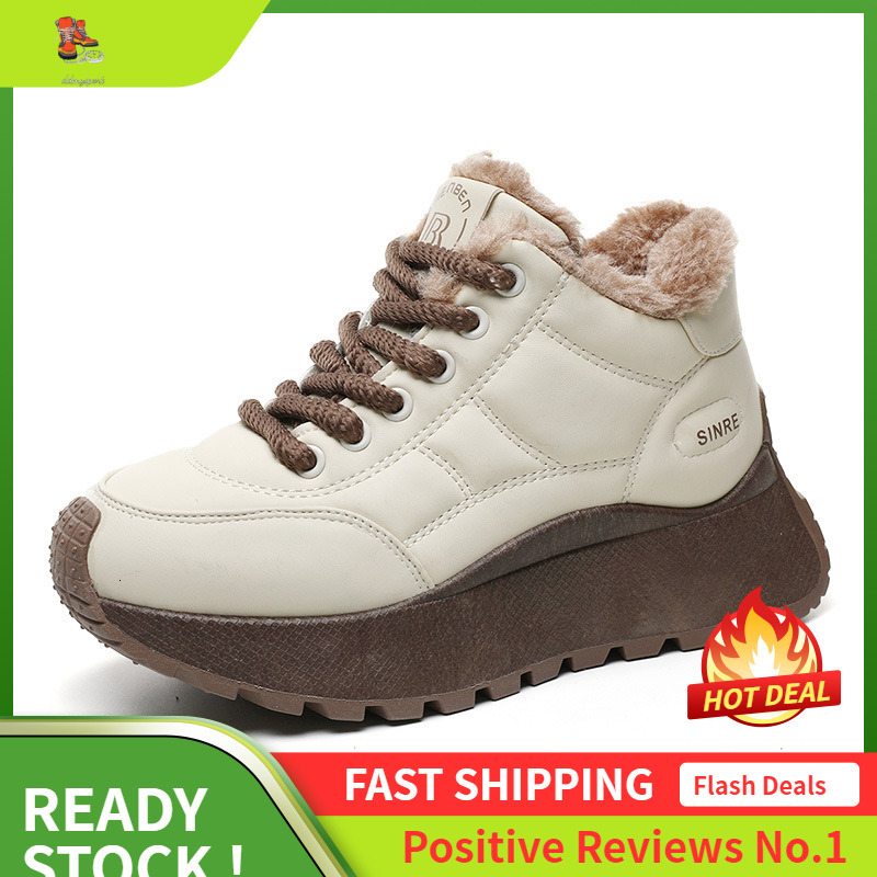Ddmysports GM New Winter Thick Soled Cotton Shoes With Plush Insulation And Elevated Board Student Sports Street Photography Trend OUTDOOR