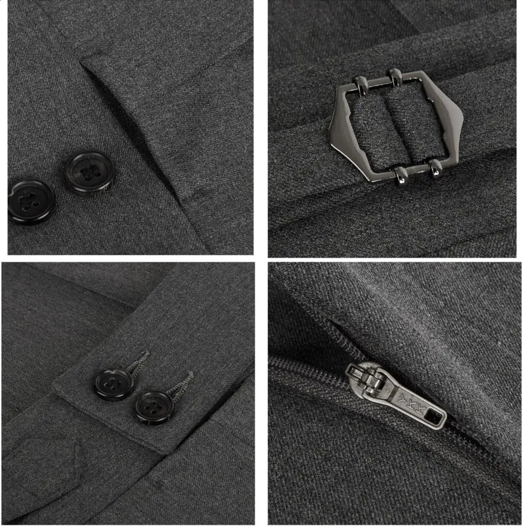 Naples mens pants business slim fit equipped with Paris adjustable waistband buckle long sleeves and round waist 240828