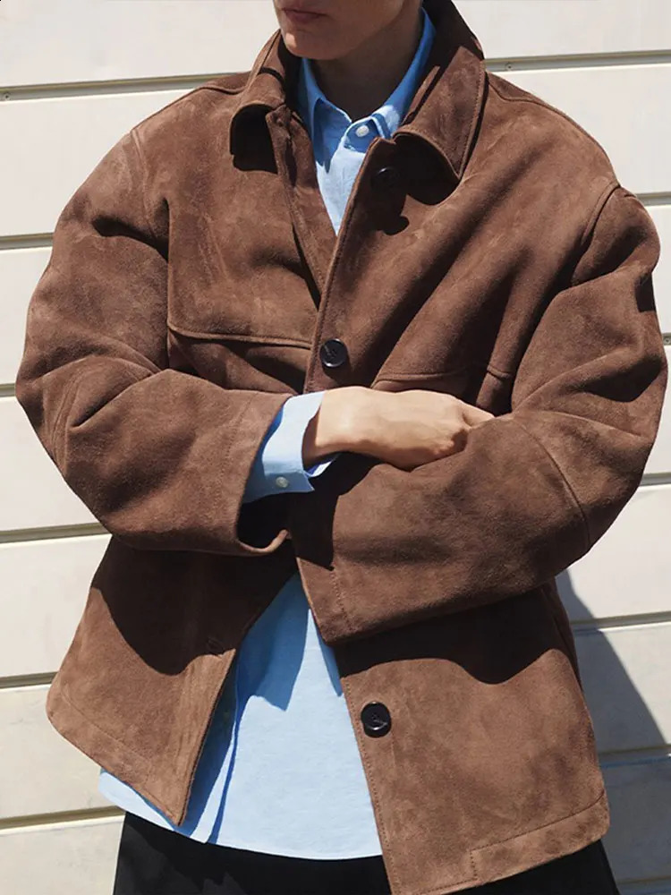 Fashion Solid Collar Loose Splicing Short Coat Womens Casual Button Pocket Long Sleeve Warm Jacket Autumn Womens Coat 240827