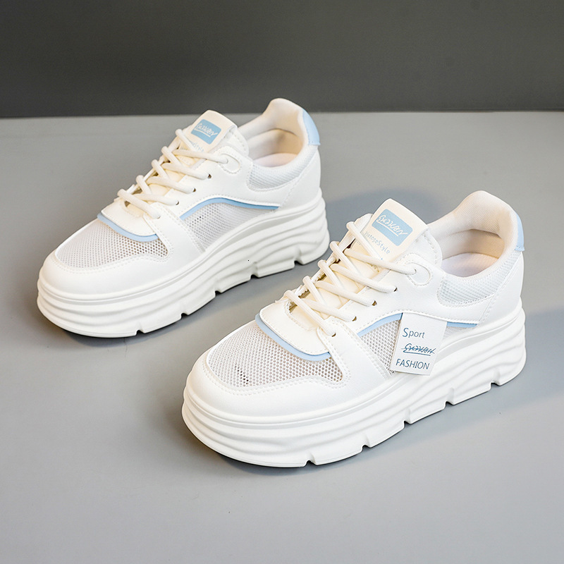 Ddmysports W Height Increasing White Shoes For Women Breathable Cm Mesh Summer Thick Soled Board Casual S Sports OUTDOOR